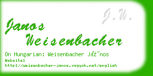 janos weisenbacher business card